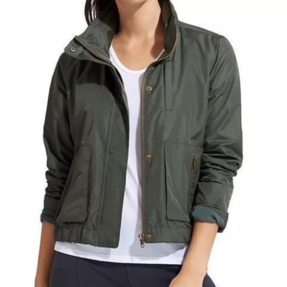 Athleta Jackets & Coats Athleta Jasper Green Packable Hood Military